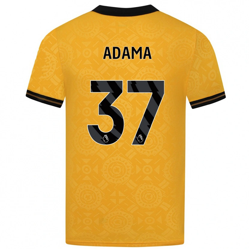Danxen Kinder Adama Traore #37 Gelb Schwarz Heimtrikot Trikot 2025/26 T-Shirt