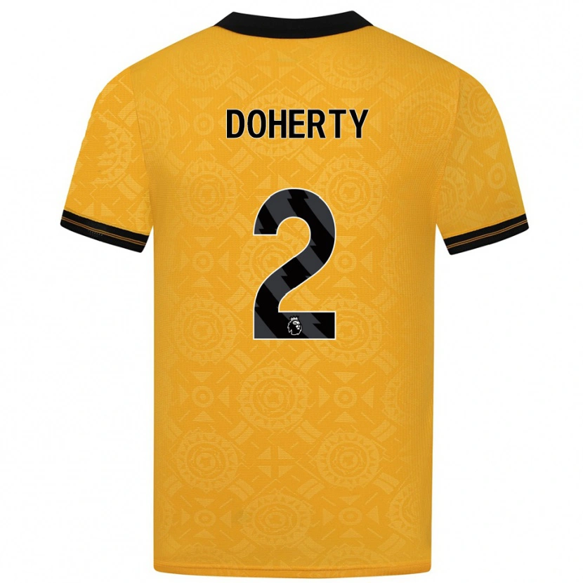 Danxen Kinder Matt Doherty #2 Gelb Schwarz Heimtrikot Trikot 2025/26 T-Shirt