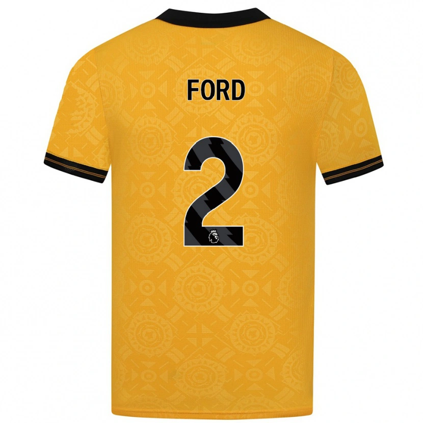Danxen Kinder Hayden Ford #2 Gelb Schwarz Heimtrikot Trikot 2025/26 T-Shirt