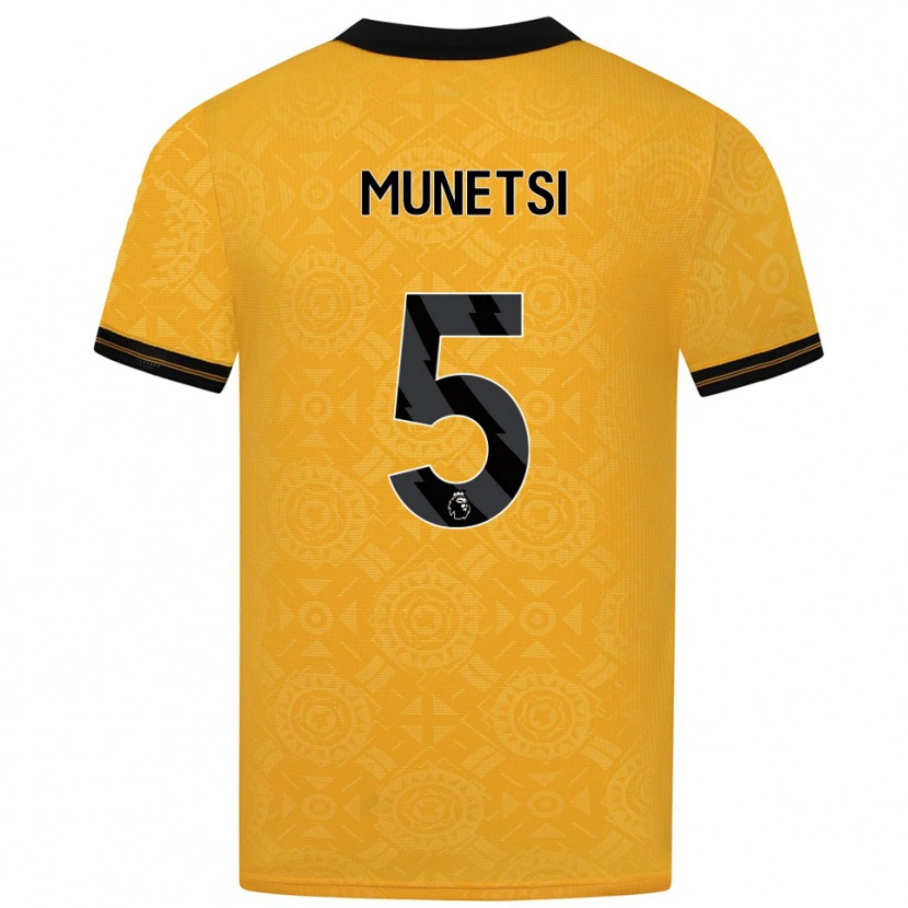 Danxen Kinder Marshall Munetsi #5 Gelb Schwarz Heimtrikot Trikot 2025/26 T-Shirt