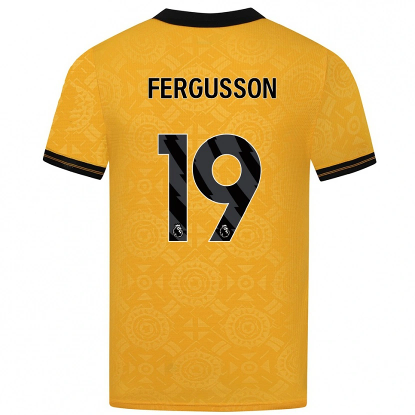 Danxen Kinder Liv Fergusson #19 Gelb Schwarz Heimtrikot Trikot 2025/26 T-Shirt