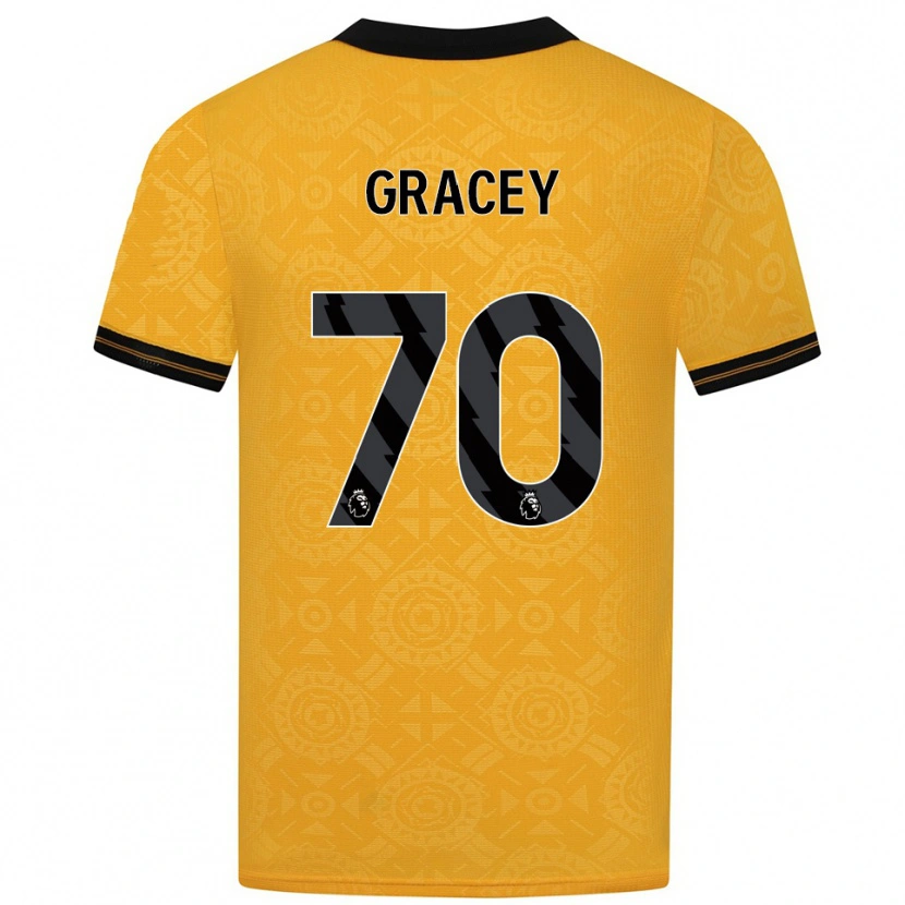 Danxen Kinder Josh Gracey #70 Gelb Schwarz Heimtrikot Trikot 2025/26 T-Shirt