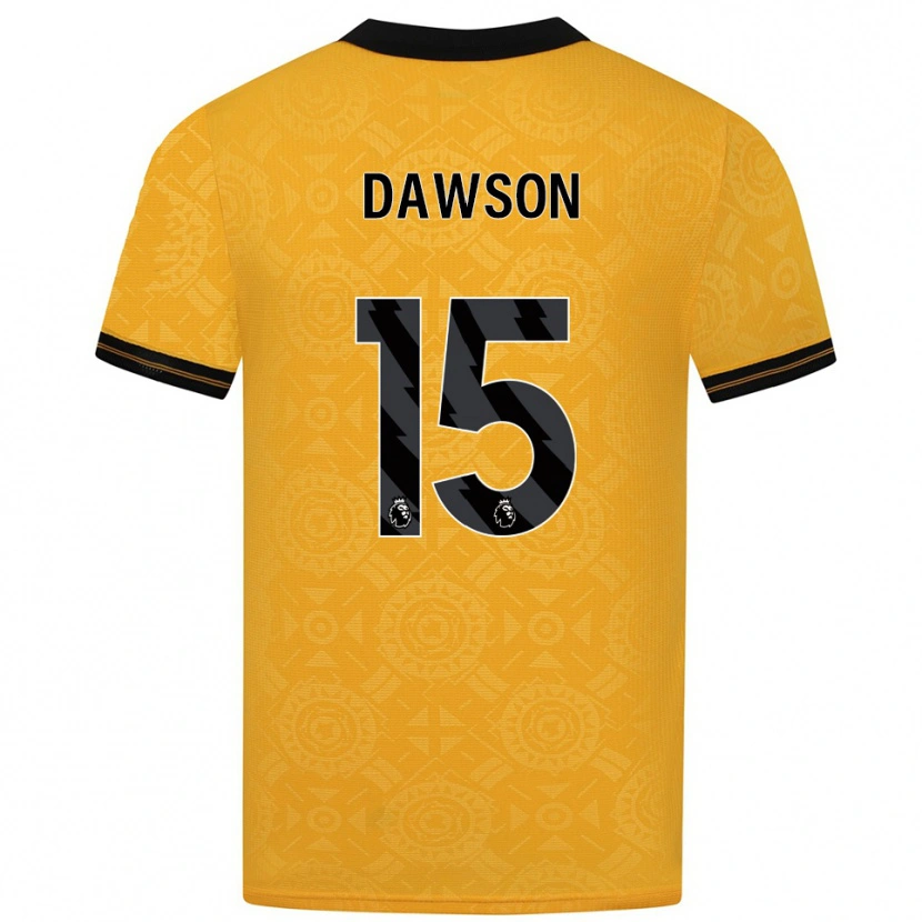Danxen Kinder Craig Dawson #15 Gelb Schwarz Heimtrikot Trikot 2025/26 T-Shirt