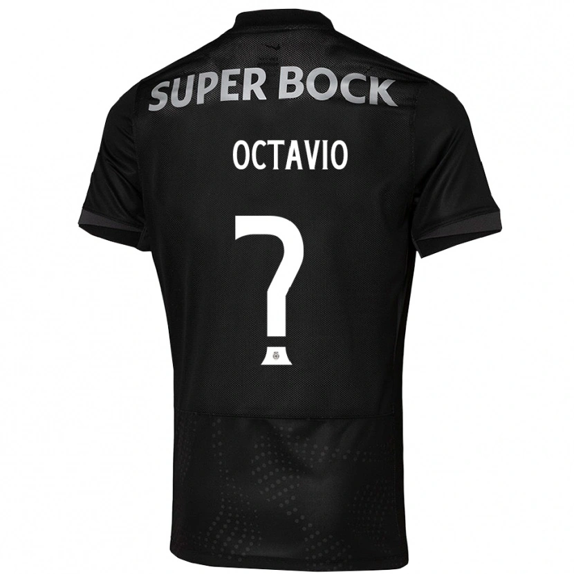 Danxen Kinder Tiago Octávio #0 Schwarz Weiß Auswärtstrikot Trikot 2025/26 T-Shirt