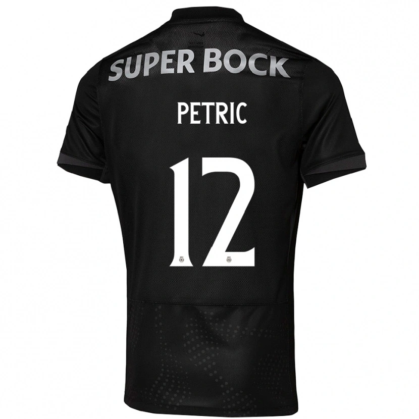 Danxen Kinder Luka Petric #12 Schwarz Weiß Auswärtstrikot Trikot 2025/26 T-Shirt