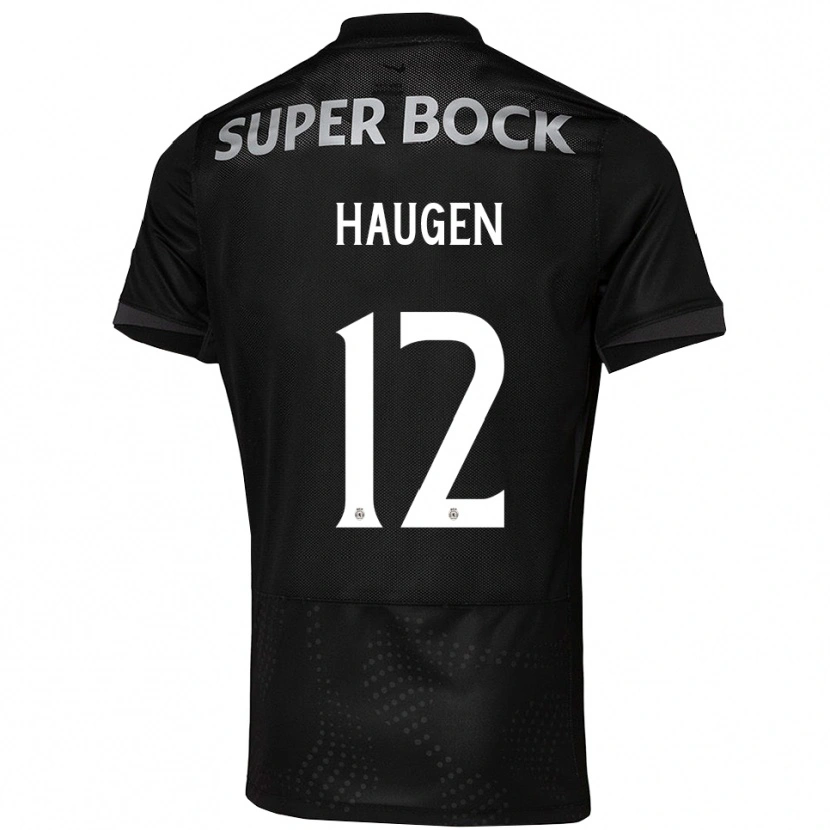 Danxen Kinder Madison Haugen #12 Schwarz Weiß Auswärtstrikot Trikot 2025/26 T-Shirt