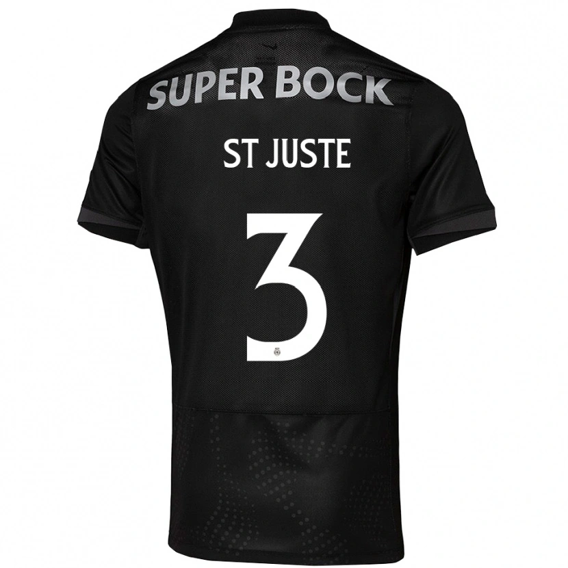 Danxen Kinder Jeremiah St. Juste #3 Schwarz Weiß Auswärtstrikot Trikot 2025/26 T-Shirt