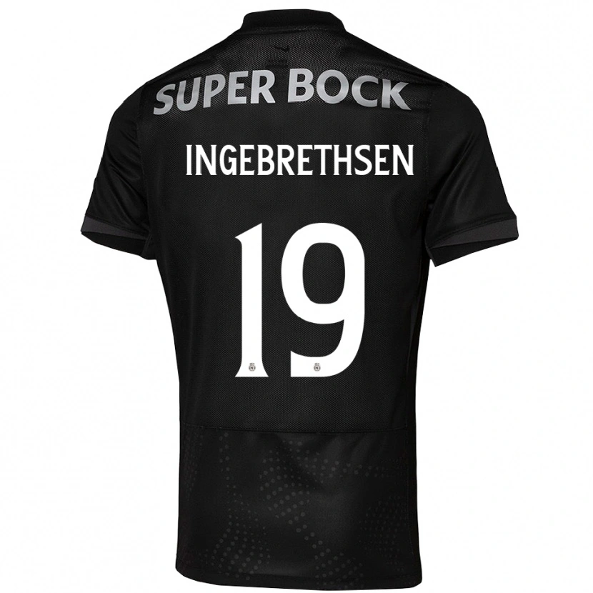 Danxen Kinder Erik Ingebrethsen #19 Schwarz Weiß Auswärtstrikot Trikot 2025/26 T-Shirt