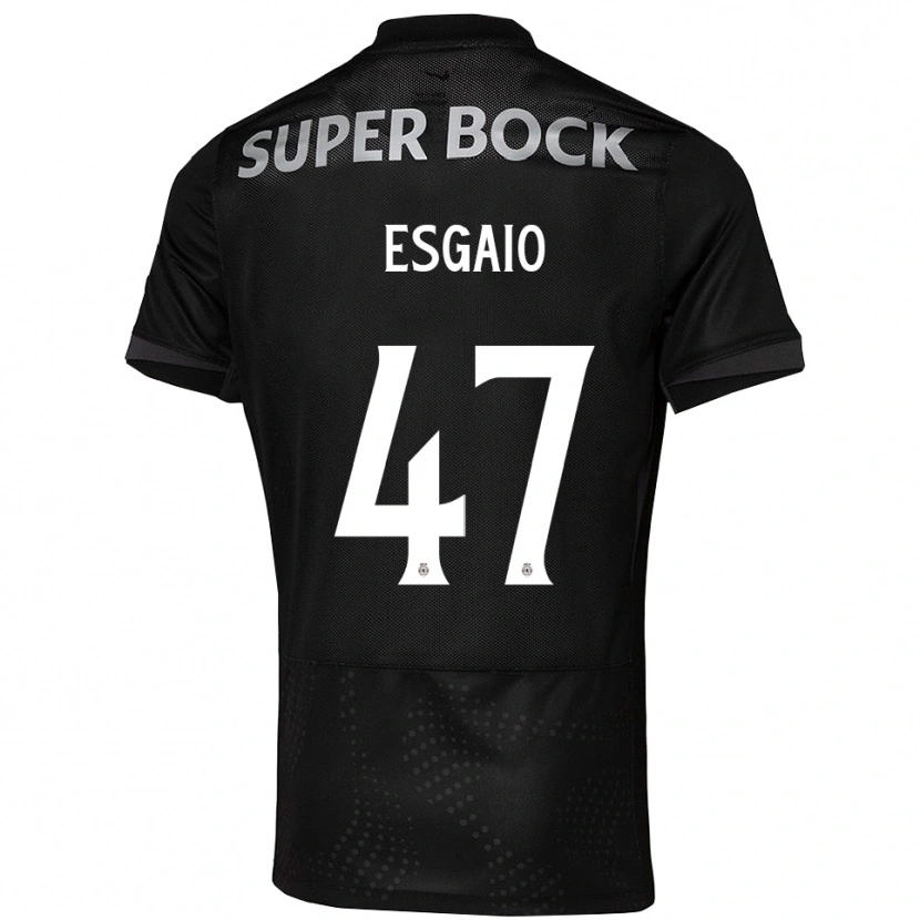 Danxen Kinder Ricardo Esgaio #47 Schwarz Weiß Auswärtstrikot Trikot 2025/26 T-Shirt