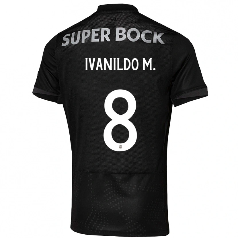 Danxen Kinder Ivanildo #8 Schwarz Weiß Auswärtstrikot Trikot 2025/26 T-Shirt