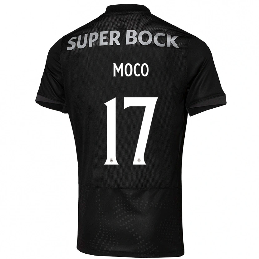 Danxen Kinder Afonso Moço #17 Schwarz Weiß Auswärtstrikot Trikot 2025/26 T-Shirt