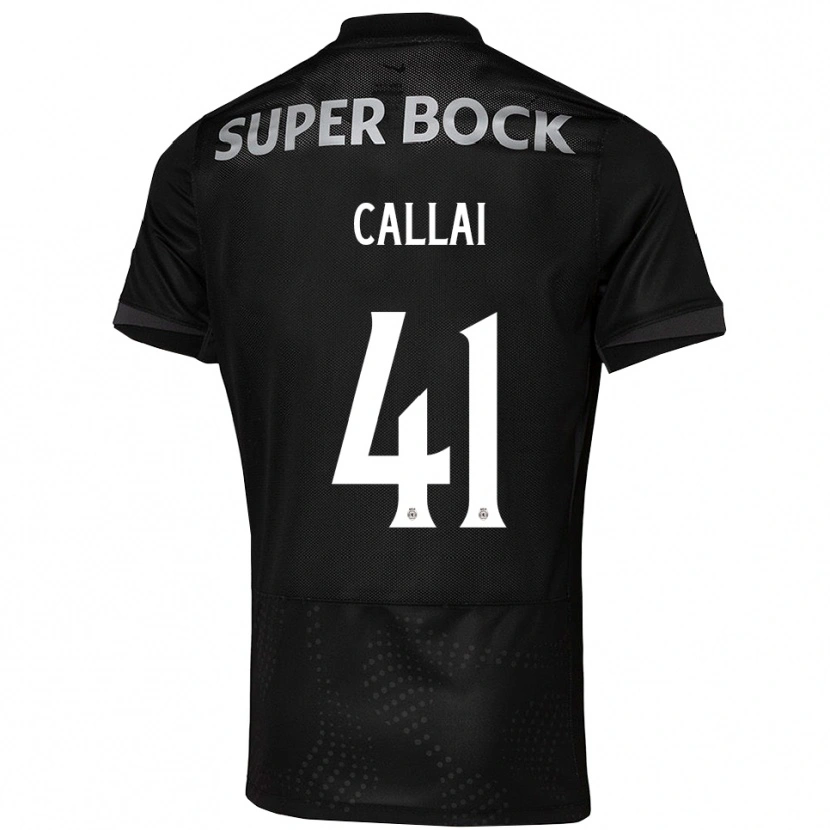 Danxen Kinder Diego Callai #41 Schwarz Weiß Auswärtstrikot Trikot 2025/26 T-Shirt