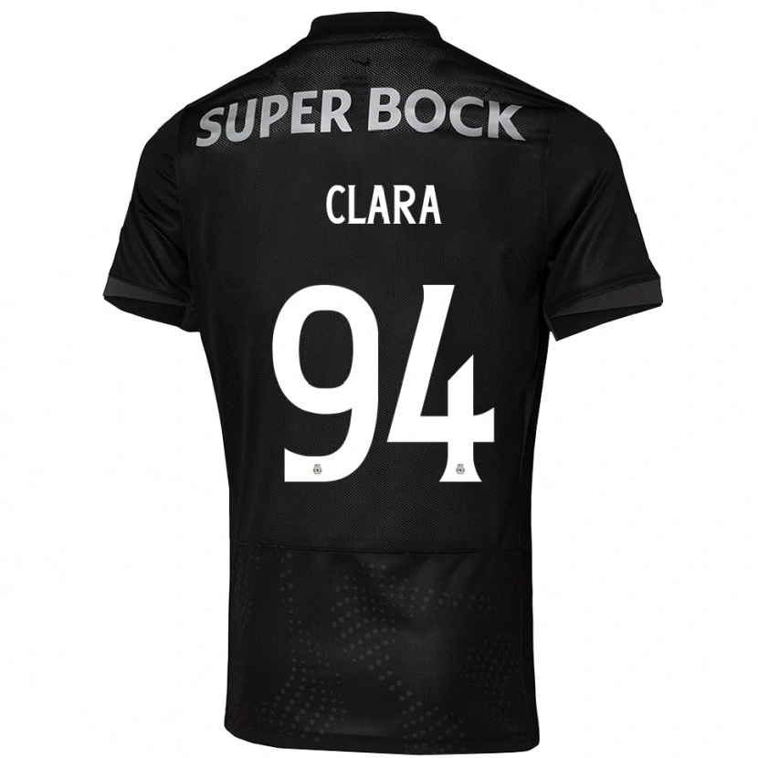 Danxen Kinder Diogo Clara #94 Schwarz Weiß Auswärtstrikot Trikot 2025/26 T-Shirt