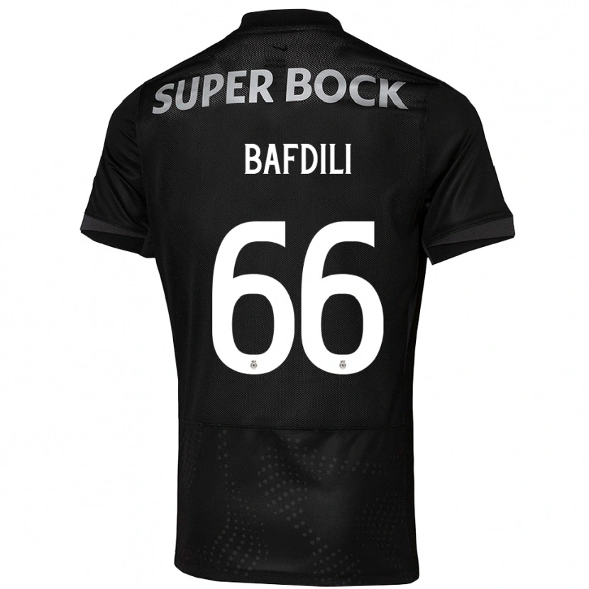 Danxen Kinder Zaïd Bafdili #66 Schwarz Weiß Auswärtstrikot Trikot 2025/26 T-Shirt