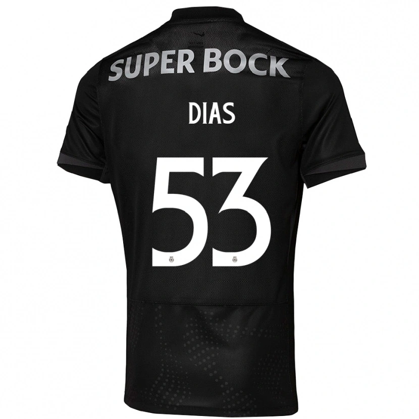 Danxen Kinder Rodrigo Dias #53 Schwarz Weiß Auswärtstrikot Trikot 2025/26 T-Shirt