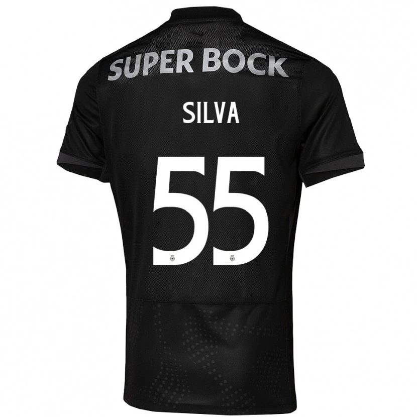 Danxen Kinder José Silva #55 Schwarz Weiß Auswärtstrikot Trikot 2025/26 T-Shirt