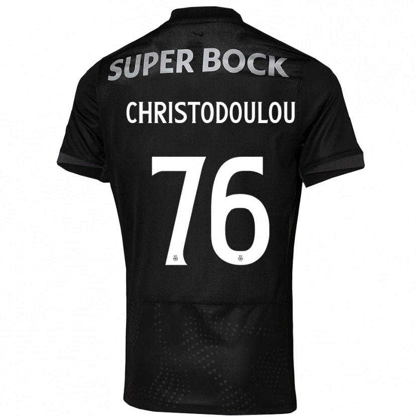 Danxen Kinder Argyris Christodoulou #76 Schwarz Weiß Auswärtstrikot Trikot 2025/26 T-Shirt