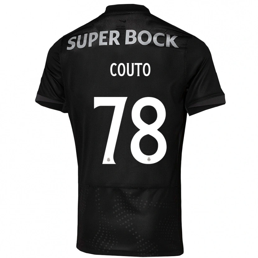 Danxen Kinder Mauro Couto #78 Schwarz Weiß Auswärtstrikot Trikot 2025/26 T-Shirt