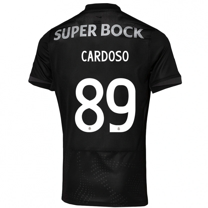 Danxen Kinder Nilton Cardoso #89 Schwarz Weiß Auswärtstrikot Trikot 2025/26 T-Shirt