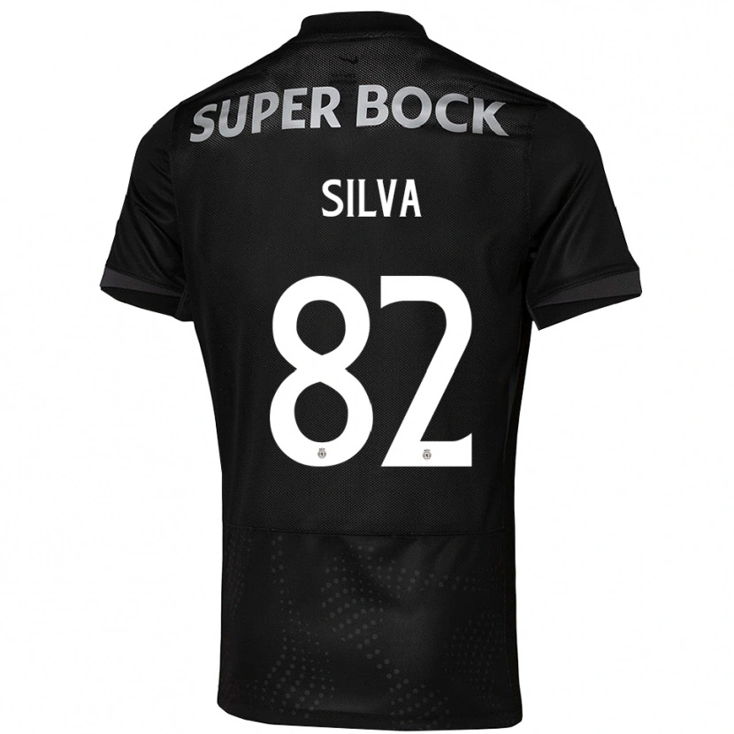 Danxen Kinder Gabriel Silva #82 Schwarz Weiß Auswärtstrikot Trikot 2025/26 T-Shirt
