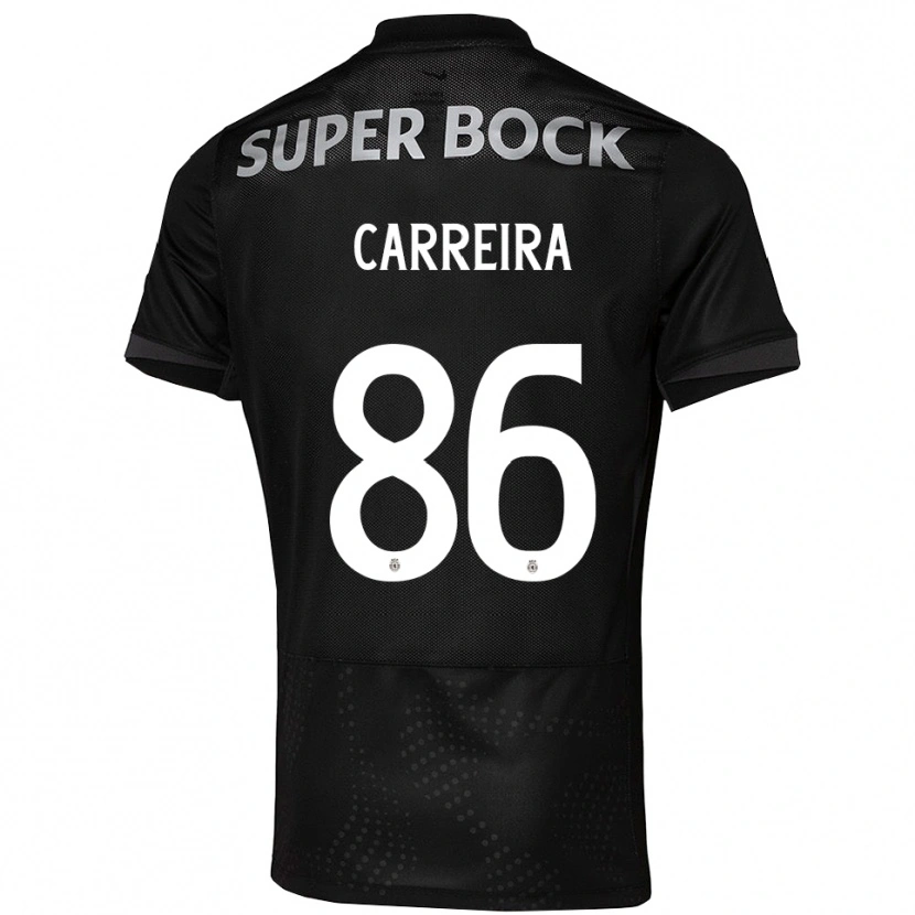 Danxen Kinder Eva Carreira #86 Schwarz Weiß Auswärtstrikot Trikot 2025/26 T-Shirt