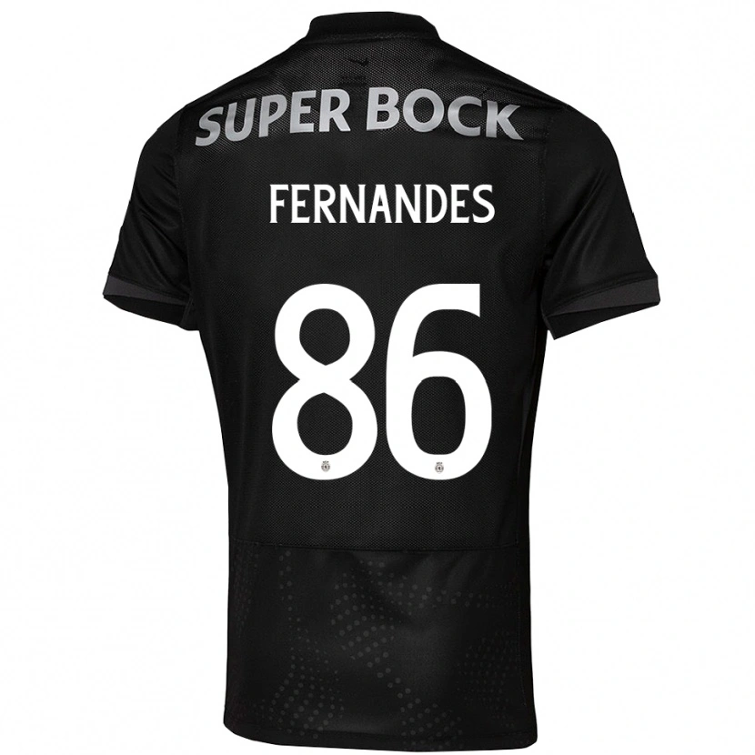 Danxen Kinder Emanuel Fernandes #86 Schwarz Weiß Auswärtstrikot Trikot 2025/26 T-Shirt