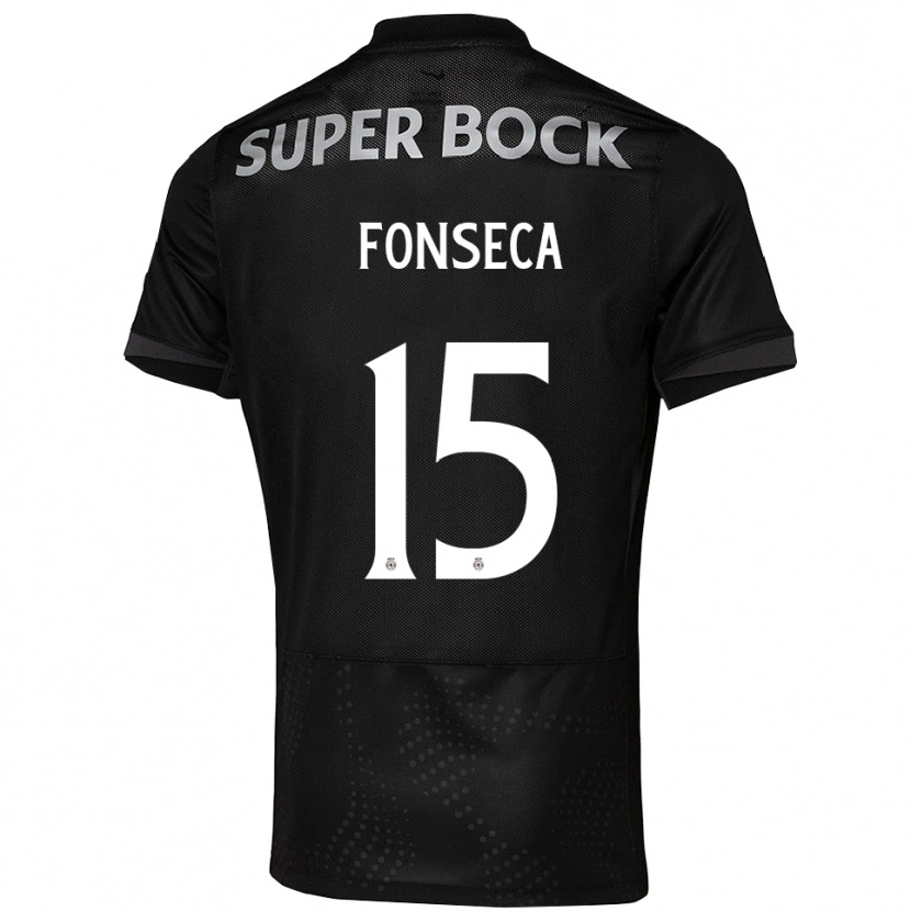Danxen Kinder Beatriz Fonseca #15 Schwarz Weiß Auswärtstrikot Trikot 2025/26 T-Shirt