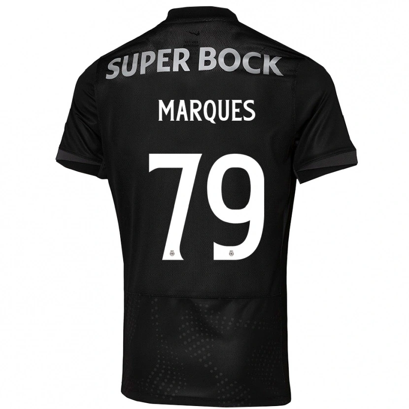 Danxen Kinder Rodrigo Marquês #79 Schwarz Weiß Auswärtstrikot Trikot 2025/26 T-Shirt