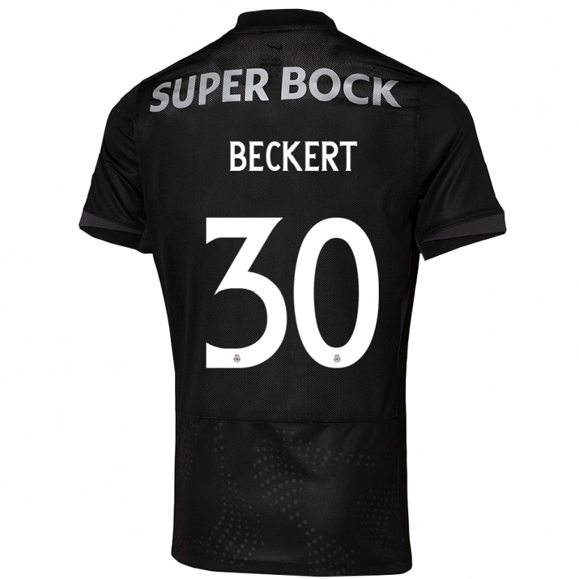 Danxen Kinder Carolina Beckert #30 Schwarz Weiß Auswärtstrikot Trikot 2025/26 T-Shirt