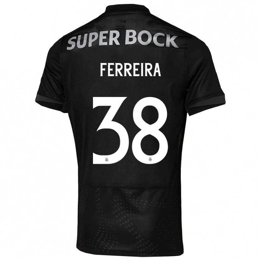 Danxen Kinder Marta Ferreira #38 Schwarz Weiß Auswärtstrikot Trikot 2025/26 T-Shirt