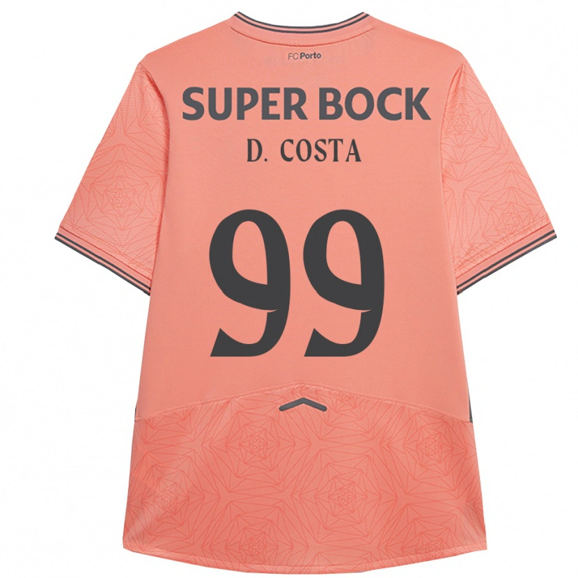 Danxen Kinder Diogo Costa #99 Rosa Marineblau Auswärtstrikot Trikot 2025/26 T-Shirt