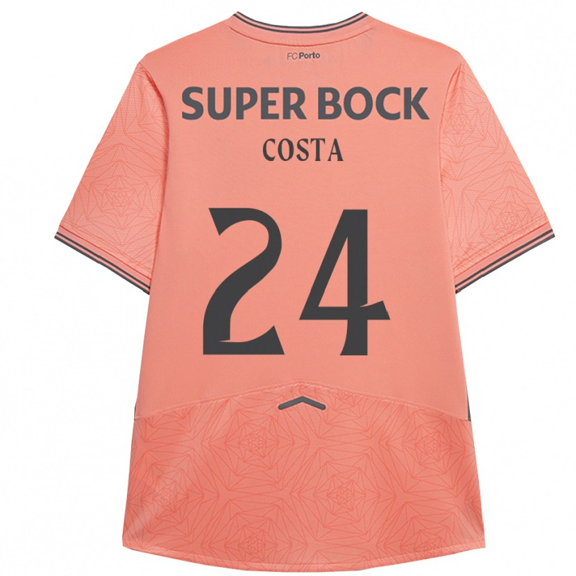 Danxen Kinder João Costa #24 Rosa Marineblau Auswärtstrikot Trikot 2025/26 T-Shirt