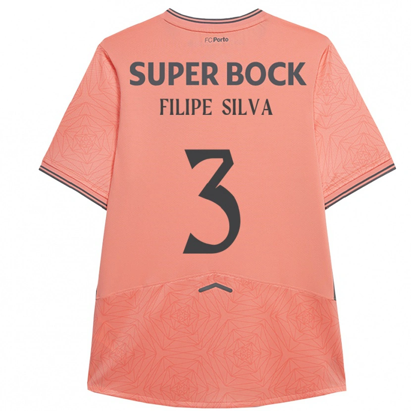 Danxen Kinder Filipe Silva #3 Rosa Marineblau Auswärtstrikot Trikot 2025/26 T-Shirt