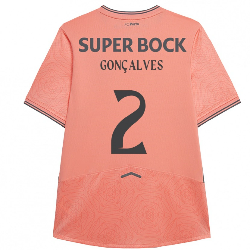 Danxen Kinder Ema Gonçalves #2 Rosa Marineblau Auswärtstrikot Trikot 2025/26 T-Shirt