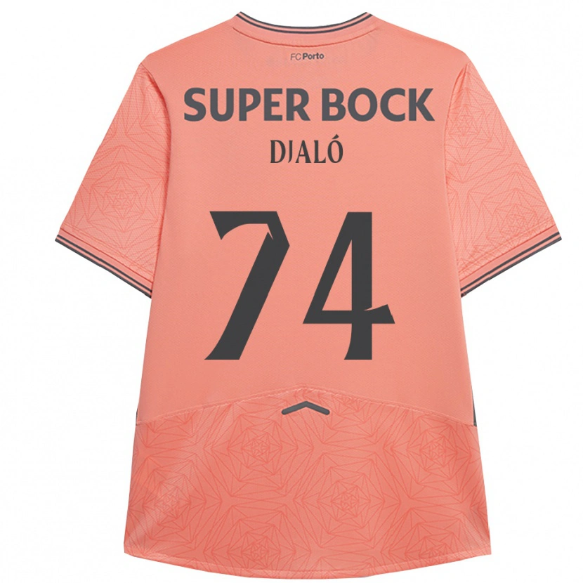 Danxen Kinder Ussumane Djaló #74 Rosa Marineblau Auswärtstrikot Trikot 2025/26 T-Shirt