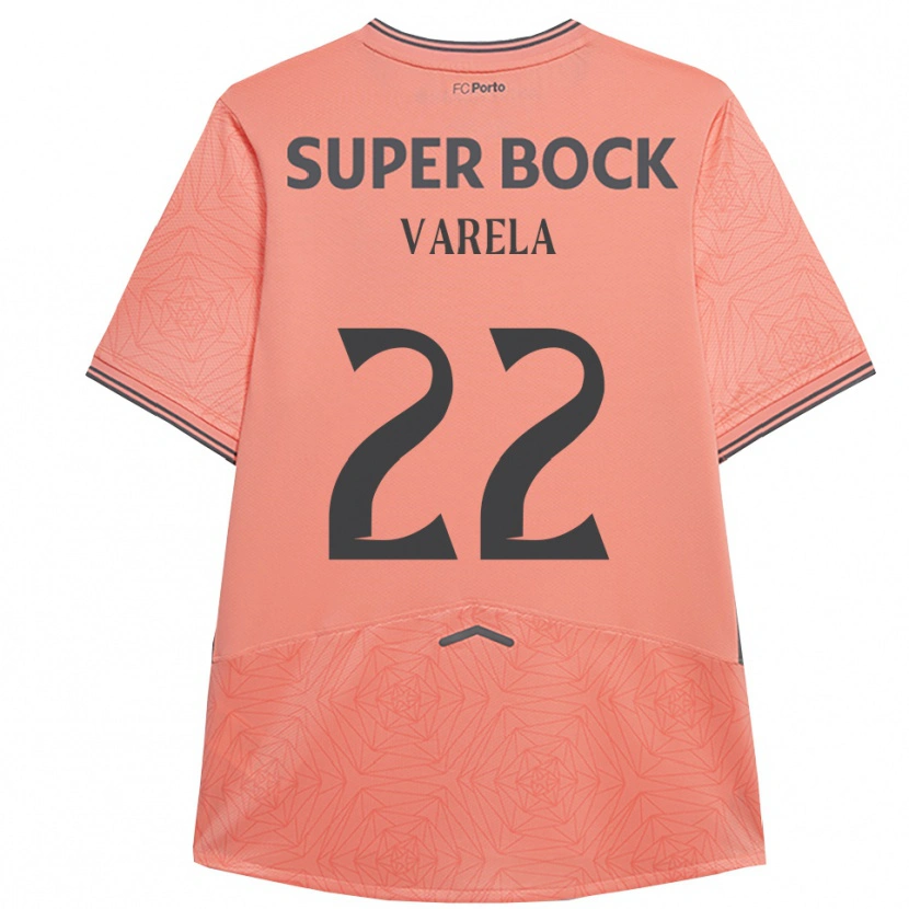 Danxen Kinder Alan Varela #22 Rosa Marineblau Auswärtstrikot Trikot 2025/26 T-Shirt
