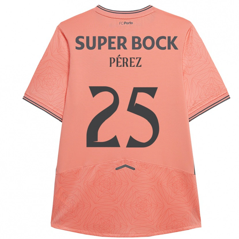 Danxen Kinder Tomás Pérez #25 Rosa Marineblau Auswärtstrikot Trikot 2025/26 T-Shirt