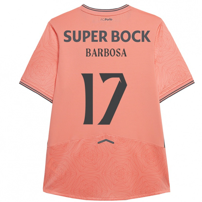 Danxen Kinder Rúben Barbosa #17 Rosa Marineblau Auswärtstrikot Trikot 2025/26 T-Shirt