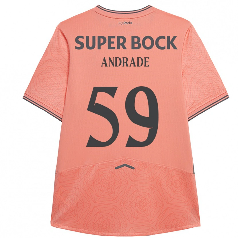 Danxen Kinder Tiago Andrade #59 Rosa Marineblau Auswärtstrikot Trikot 2025/26 T-Shirt