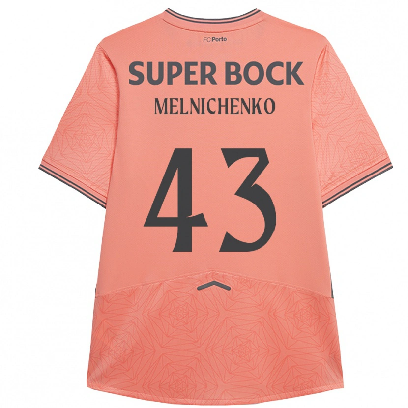 Danxen Kinder Trofim Melnichenko #43 Rosa Marineblau Auswärtstrikot Trikot 2025/26 T-Shirt