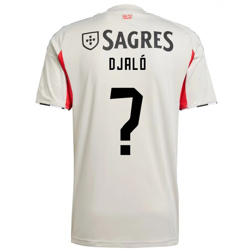 Danxen Kinder Chrystyan Djaló #0 Creme Weiß Rot Auswärtstrikot Trikot 2025/26 T-Shirt