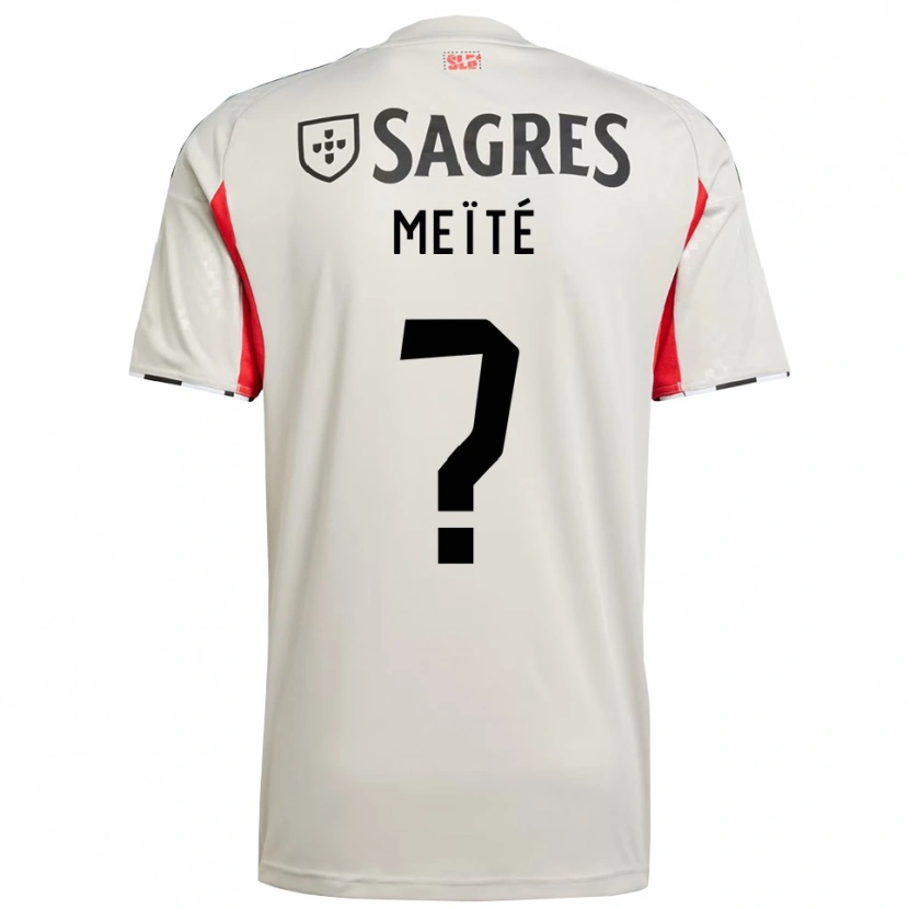 Danxen Kinder Soualiho Meïté #0 Creme Weiß Rot Auswärtstrikot Trikot 2025/26 T-Shirt