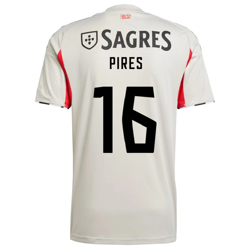 Danxen Kinder Rodrigo Pires #16 Creme Weiß Rot Auswärtstrikot Trikot 2025/26 T-Shirt