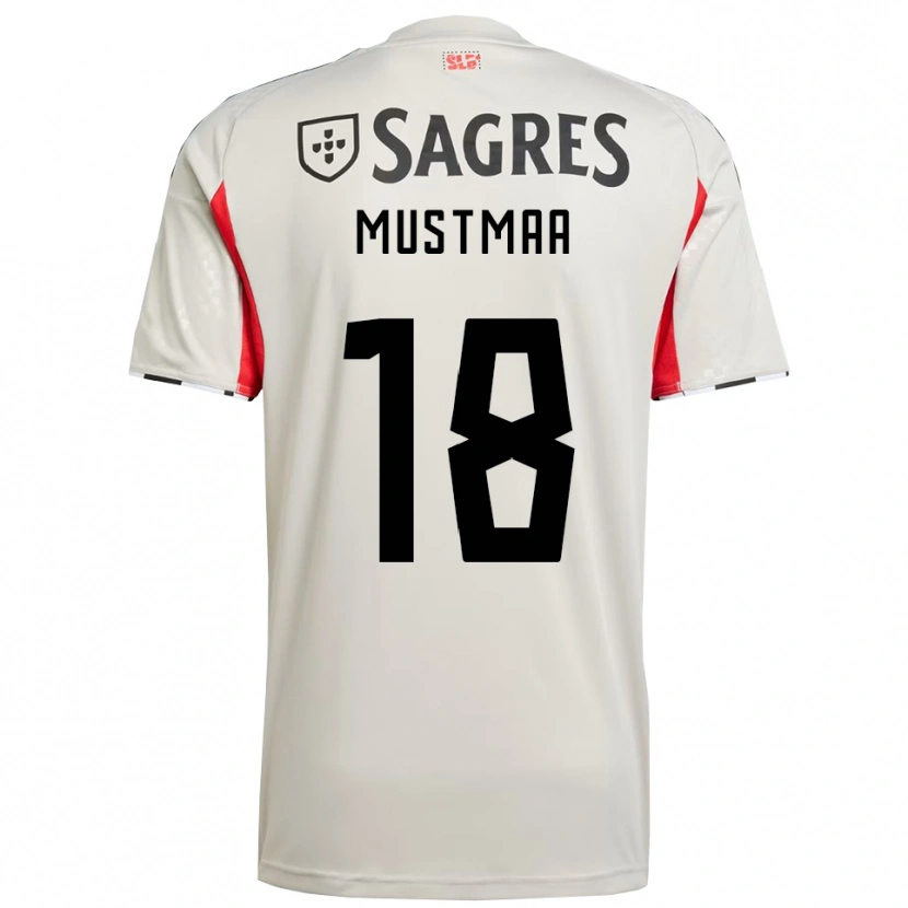 Danxen Kinder Karel Mustmaa #18 Creme Weiß Rot Auswärtstrikot Trikot 2025/26 T-Shirt