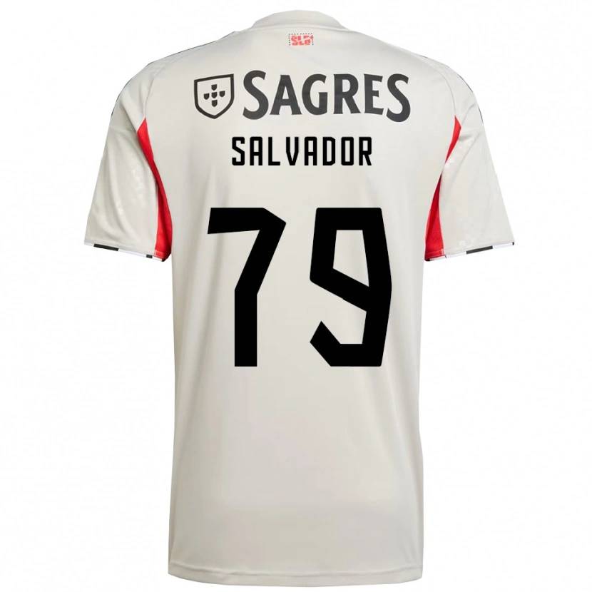 Danxen Kinder Marta Salvador #79 Creme Weiß Rot Auswärtstrikot Trikot 2025/26 T-Shirt