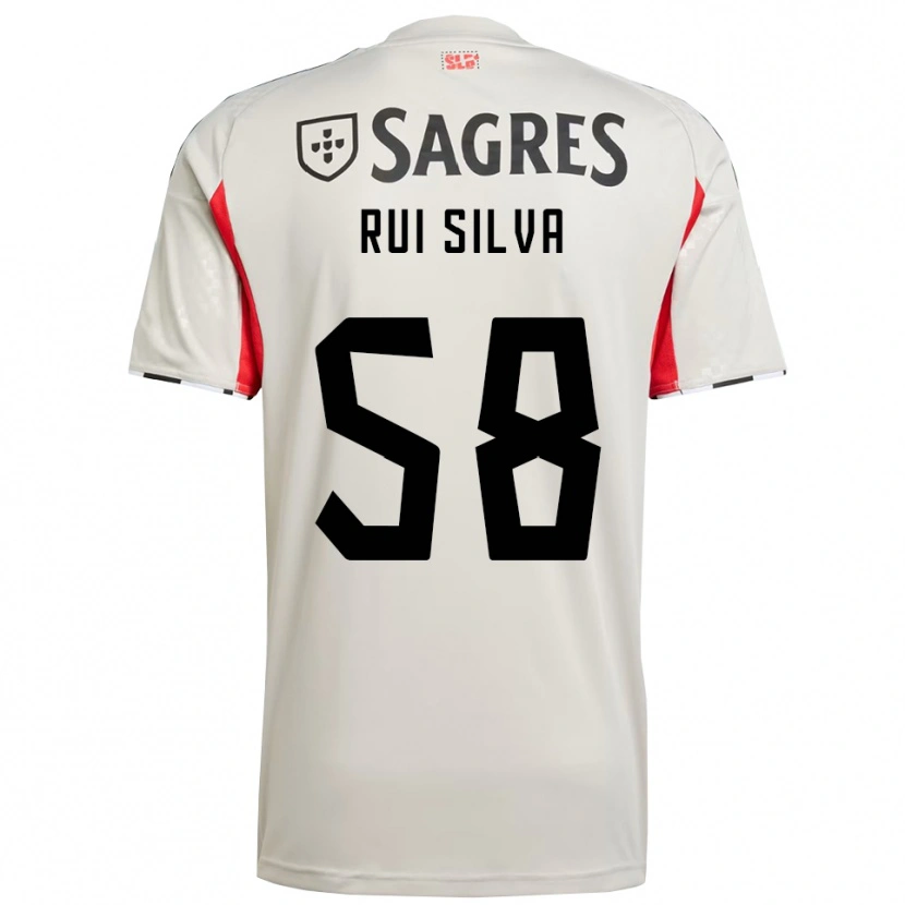Danxen Kinder Rui Silva #58 Creme Weiß Rot Auswärtstrikot Trikot 2025/26 T-Shirt
