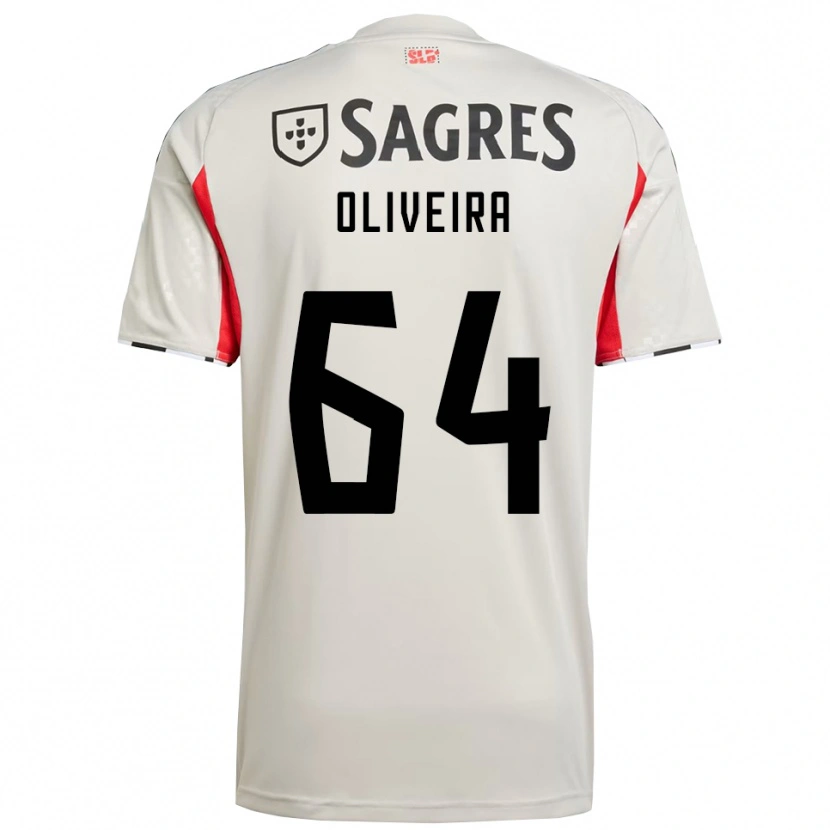 Danxen Kinder Gonçalo Oliveira #64 Creme Weiß Rot Auswärtstrikot Trikot 2025/26 T-Shirt