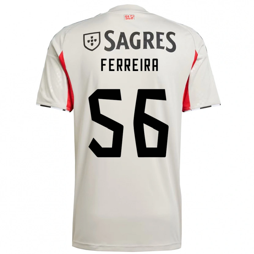 Danxen Kinder Martim Ferreira #56 Creme Weiß Rot Auswärtstrikot Trikot 2025/26 T-Shirt