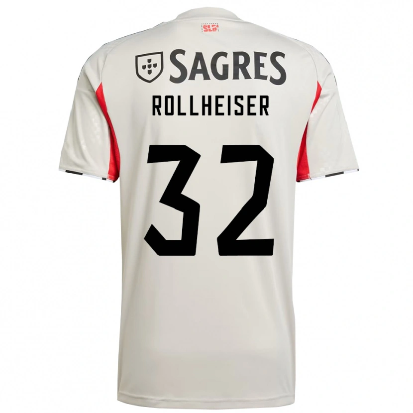 Danxen Kinder Benjamín Rollheiser #32 Creme Weiß Rot Auswärtstrikot Trikot 2025/26 T-Shirt