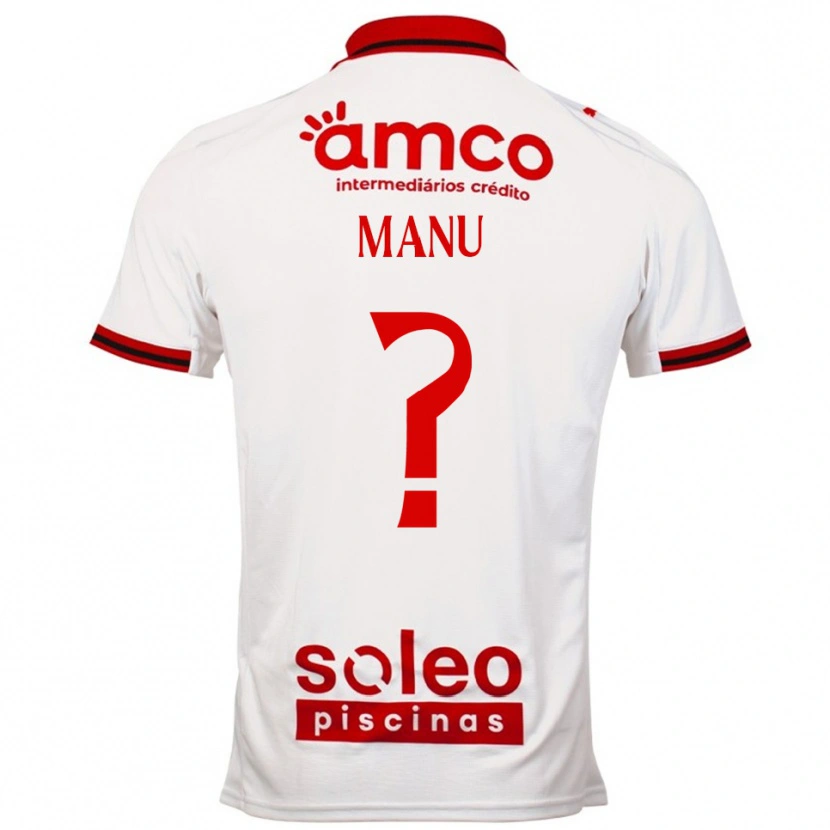 Danxen Kinder Manu Teixeira #0 Weiß Rot Auswärtstrikot Trikot 2025/26 T-Shirt